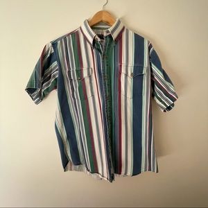 Vintage Ruddock Bros Stripe 90s Short Sleeve Shirt
